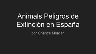 Animals Peligros de
Extinción en España
por Chance Morgan
 
