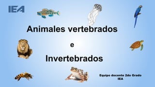 Animales vertebrados
e
Invertebrados
Equipo docente 2do Grado
IEA
 
