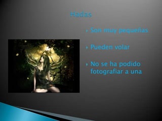  Son muy pequeñas
Pueden volar
No se ha podido
fotografiar a una