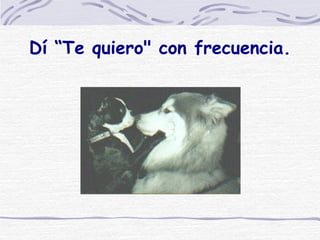Dí “Te quiero" con frecuencia. 