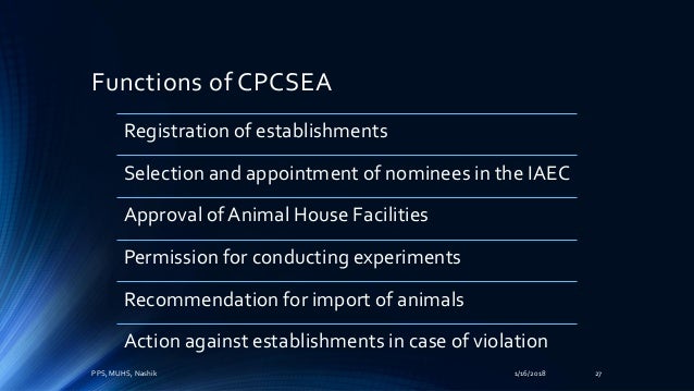 Animal Ethics Committee In India