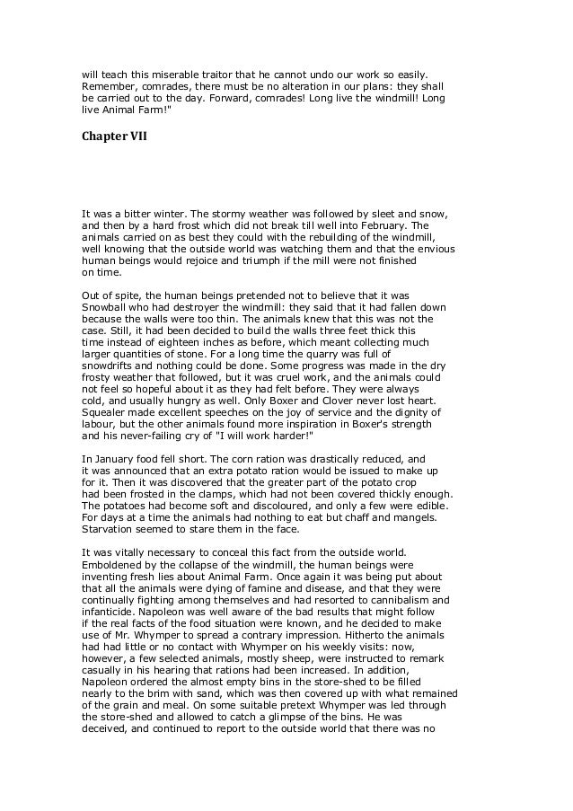 Essay of animal farm