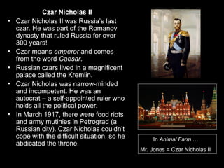 Animal Farm and Russian Revolution presentation | PPT