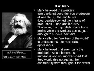 Marx Rise Animal Farm and Russian Revolution presentation | PPT