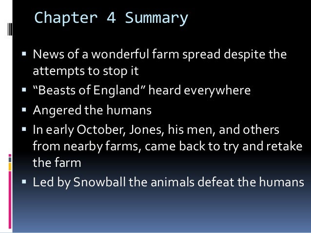 Chapter 4 Animal Farm Summary