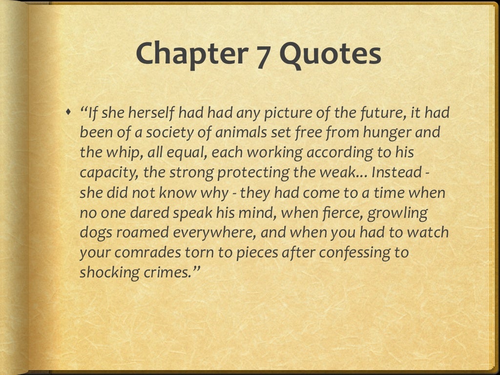 Animal farm chapter quotes
