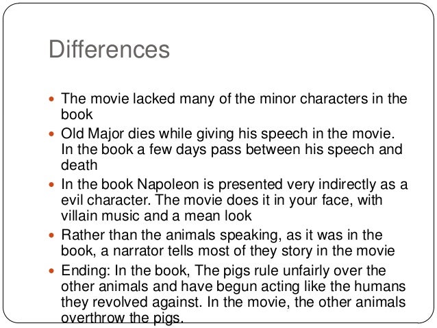 Реферат: Animal Farm Comparison Between Book And Movie