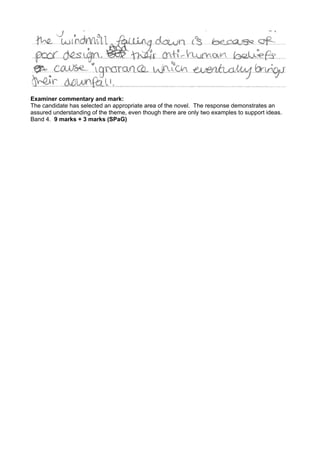 Animal Farm exemplar materials