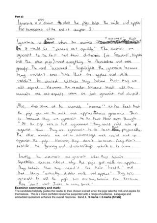 Animal Farm exemplar materials