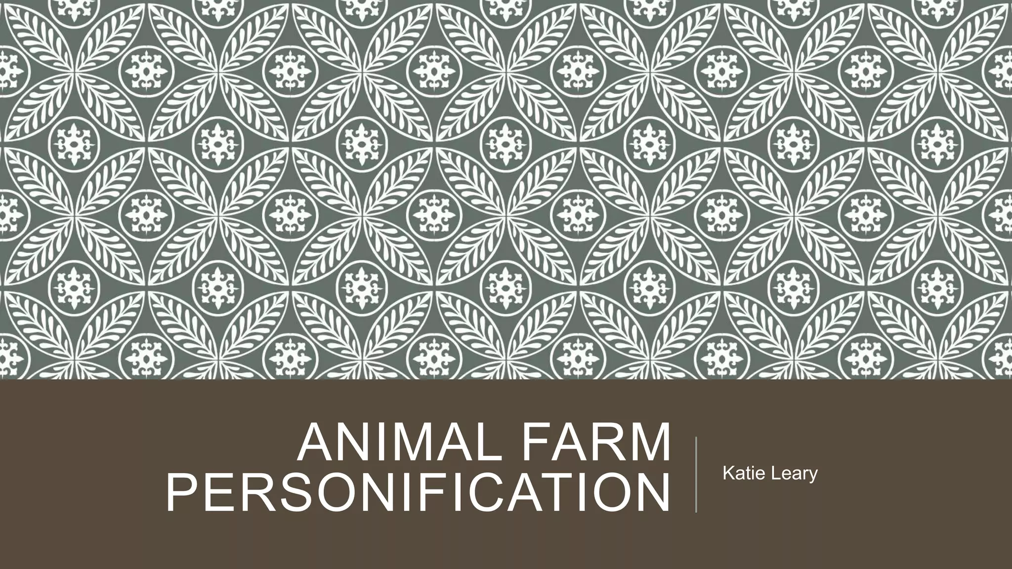 Animal farm personification English 2014 PPT