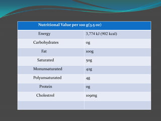 Animal fats and oil | PPTX
