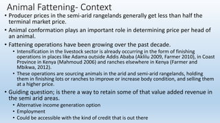 Animal fattening and fodders