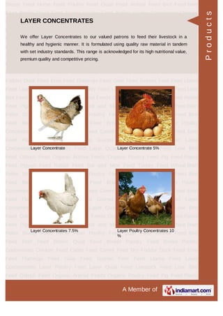 DRY FODDER
Wheat Straw Millet Hay
Yellow Corn Hay Sorghum Hay
Products
 