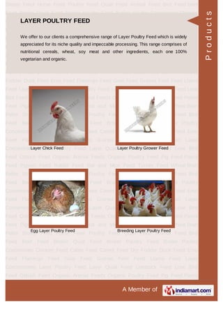 CATTLE FEED
Calf Starter Feed Calf Grower Feed
General Cattle Feed Dairy Cattle Feed
Products
 