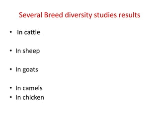 Animal genetic resources characterization and conservation research in Africa: An overview 