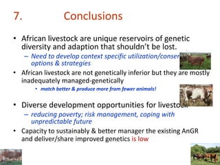 Animal genetic resources characterization and conservation research in Africa: An overview 