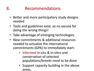 Animal genetic resources characterization and conservation research in Africa: An overview 
