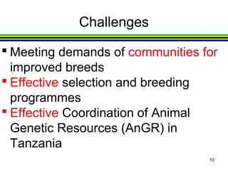 Animal genetics report