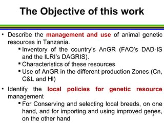 Animal genetics report