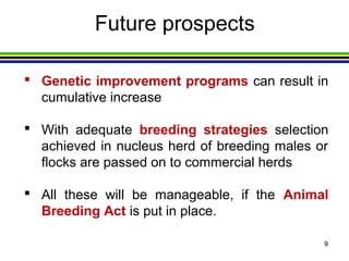 Animal genetics report