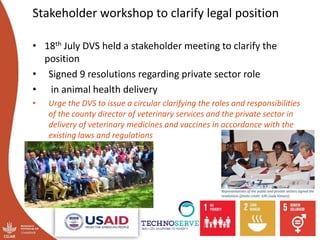 Challenges in delivery of animal health services