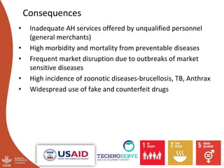 Challenges in delivery of animal health services