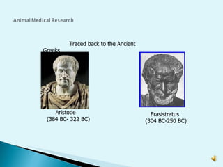 Aristotle (384 BC- 322 BC) Traced back to the Ancient Greeks Erasistratus  (304 BC-250 BC) 