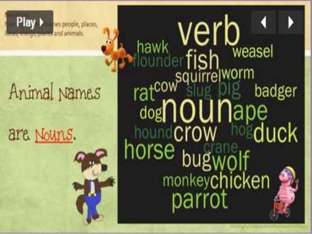 Animal names as verbs ( p4 )
