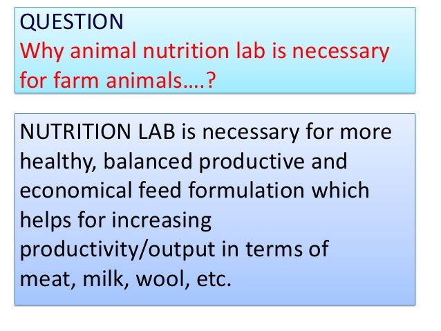 Animal nutrition lab database for formers livestock rearers