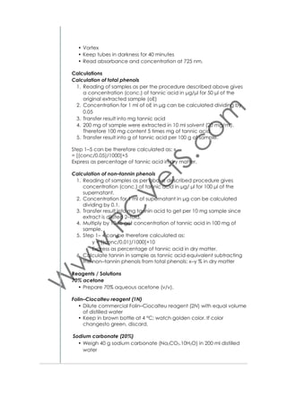 Transport of laboratory samples
Transport samples to the laboratory as fast as possible. Take precautions to prevent exposure to direct sunlight, or to temperatures
above10 °C in case of perishable products. For laboratory samples
intended for bacteriological examination, maintain temperature at 0–5
°C. Maintain samples of cheese under the same conditions to avoid
separation of fat and moisture.
References
• AOAC. 2000.

3.2. Sample Preparation
Principle
Homogenizing of the milk before analysis is essential. Milk fat tends to
separate and to ﬂow on the surface.
Procedure
• Put the milk sample in a water bath, at 38 °C
• Mix until homogenization
• Cool samples to approx. 20 °C before analysis.
References
• AOAC. 2000.

3.3. Determination of Fat (Gerber Method)
Principle
Milk is mixed with sulphuric acid in a special glass tube called a Gerber
tube. The temperature of the mixture becomes hot due to the dilution
of a strong acid. As a consequence milk proteins are digested and fat
is set free from the fat globules. It can be measured in the glass scale
(Figure 43).
Procedure
• Pipette 10 ml of sulphuric acid into the butyrometer
• Slowly Pipette 10.75 ml milk. Milk should not be mixed with the sulphuric acid, it should appear as a separated layer
• Add 1 ml of Amyl alcohol
• Close with Gerber tube stopper
Caution: Dry neck of butyrometer before
• Shake the butyrometer until all the milk is digested
Caution: Glass becomes very hot
• Centrifuge in Gerber centrifuge for 5 min on 1100±100rpm
• Place the butyrometer for 5 min in water bath, at 65 °C
• Read the percentage of fat.

59

 