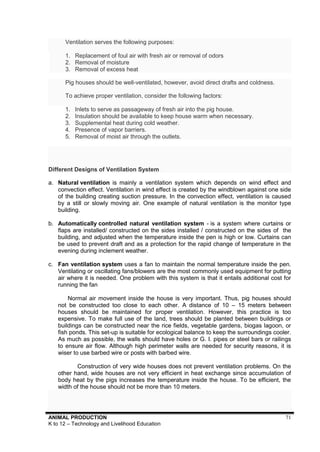 Tle Module Animal Production TLE -Learning Module - Animal Production | PDF