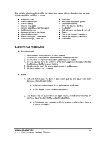 Tle Module Animal Production TLE -Learning Module - Animal Production | PDF