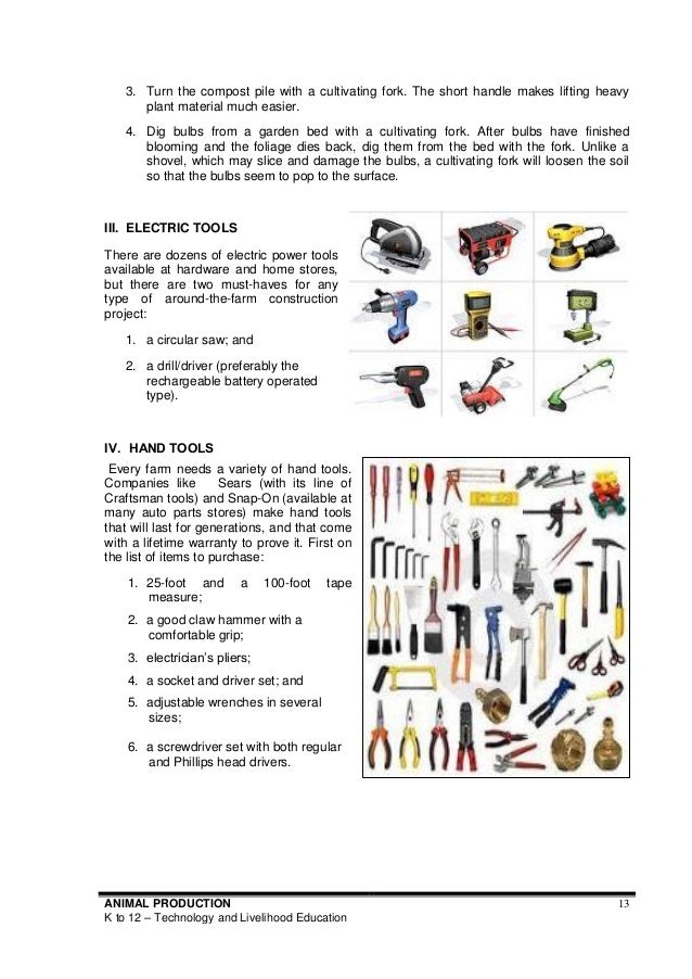 Animal production lm