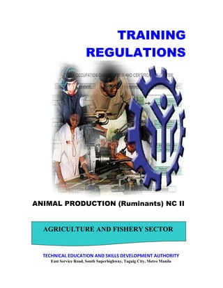 TESDA - TR - Animal Production (Ruminants) NC II | PDF