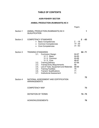 TESDA - TR - Animal Production (Ruminants) NC II | PDF