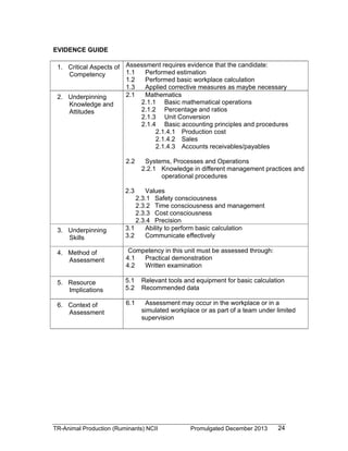 TESDA - TR - Animal Production (Ruminants) NC II | PDF