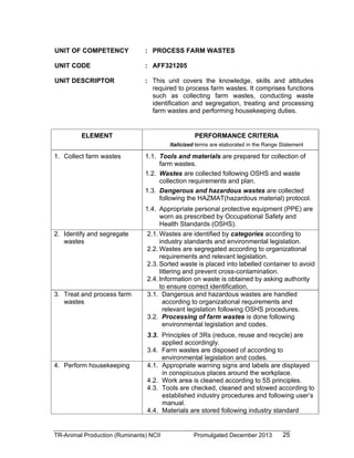 TESDA - TR - Animal Production (Ruminants) NC II | PDF