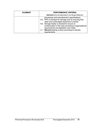 TESDA - TR - Animal Production (Ruminants) NC II | PDF