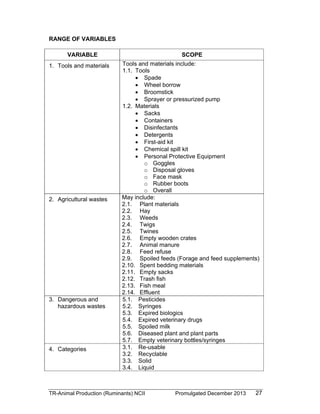 TESDA - TR - Animal Production (Ruminants) NC II | PDF