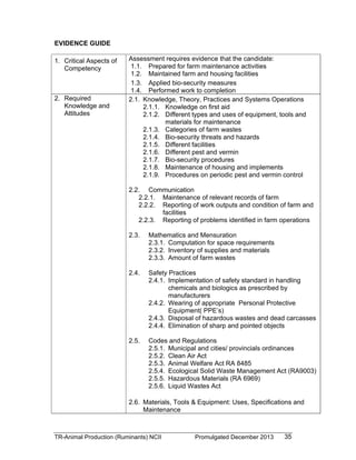 TESDA - TR - Animal Production (Ruminants) NC II | PDF