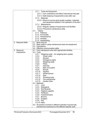 TESDA - TR - Animal Production (Ruminants) NC II | PDF