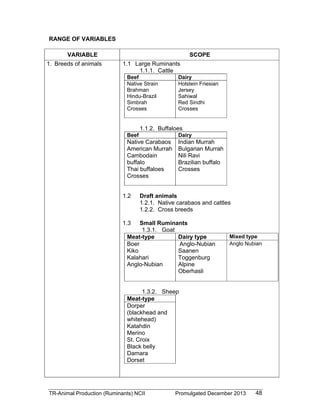 TESDA - TR - Animal Production (Ruminants) NC II | PDF