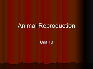 Animal ReproductionAnimal Reproduction
Unit 10Unit 10
 