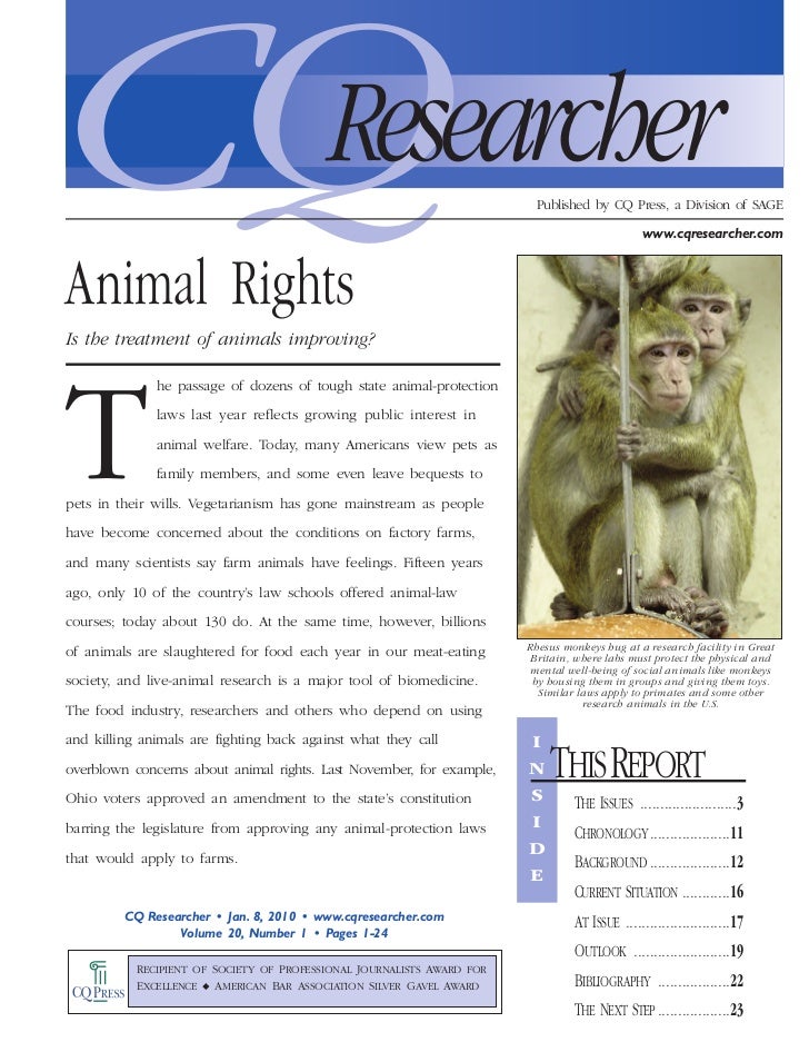 Animal Rights Is the Treatment of Animals Improving?