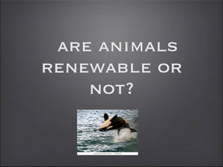 are animals
renewable or
    not?
 