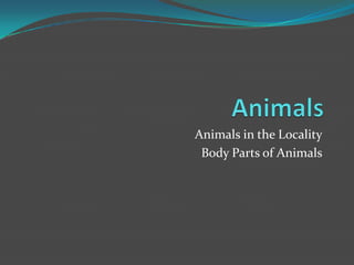 Animals Animals in the Locality Body Parts of Animals 