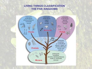 LIVING THINGS CLASSIFICATION
THE FIVE KINGDOMS

 