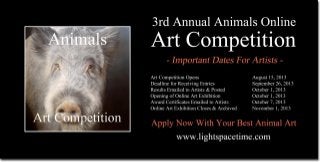 Animals 2013 Online Art Competition Event Poster
