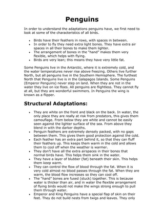 Animals and adaptation | PDF