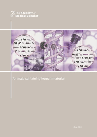 Animals containing human material
July 2011
 